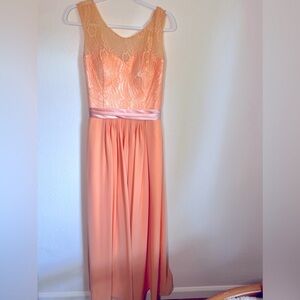 Peach formal dress